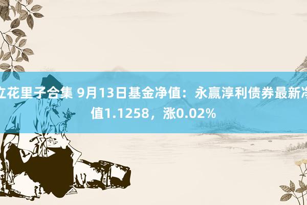 立花里子合集 9月13日基金净值：永赢淳利债券最新净值1.1258，涨0.02%