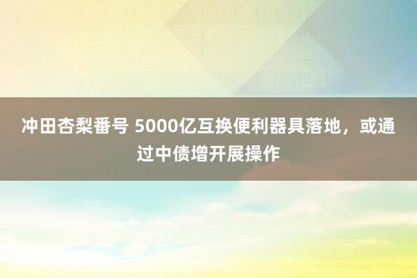 冲田杏梨番号 5000亿互换便利器具落地，或通过中债增开展操作