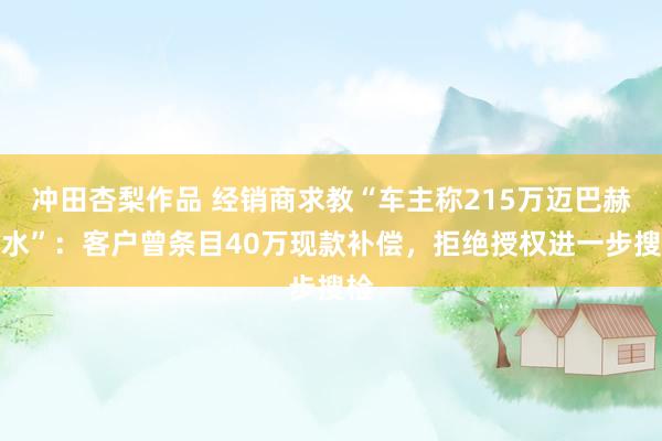 冲田杏梨作品 经销商求教“车主称215万迈巴赫漏水”：客户曾条目40万现款补偿，拒绝授权进一步搜检