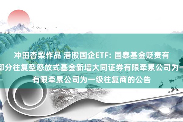 冲田杏梨作品 港股国企ETF: 国泰基金贬责有限公司对于旗下部分往复型怒放式基金新增大同证券有限牵累公司为一级往复商的公告