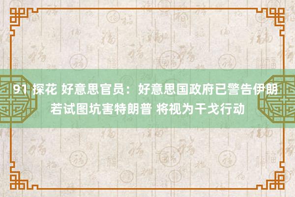 91 探花 好意思官员：好意思国政府已警告伊朗 若试图坑害特朗普 将视为干戈行动