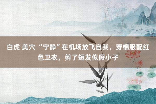 白虎 美穴 “宁静”在机场放飞自我，穿棉服配红色卫衣，剪了短发似假小子