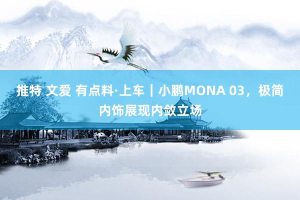 推特 文爱 有点料·上车｜小鹏MONA 03，极简内饰展现内