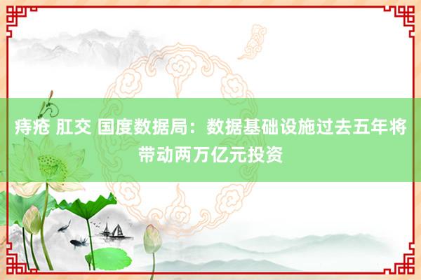 痔疮 肛交 国度数据局：数据基础设施过去五年将带动两万亿元投