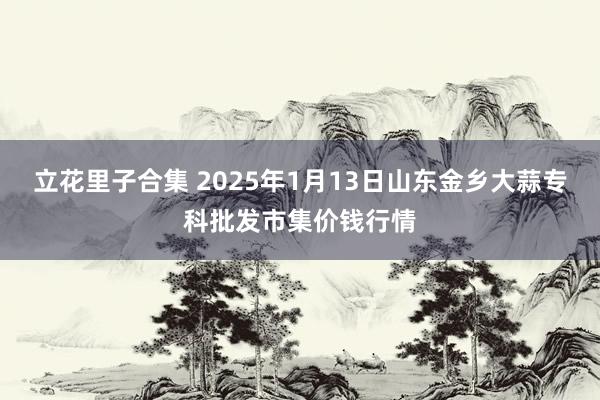 立花里子合集 2025年1月13日山东金乡大蒜专科批发市集价